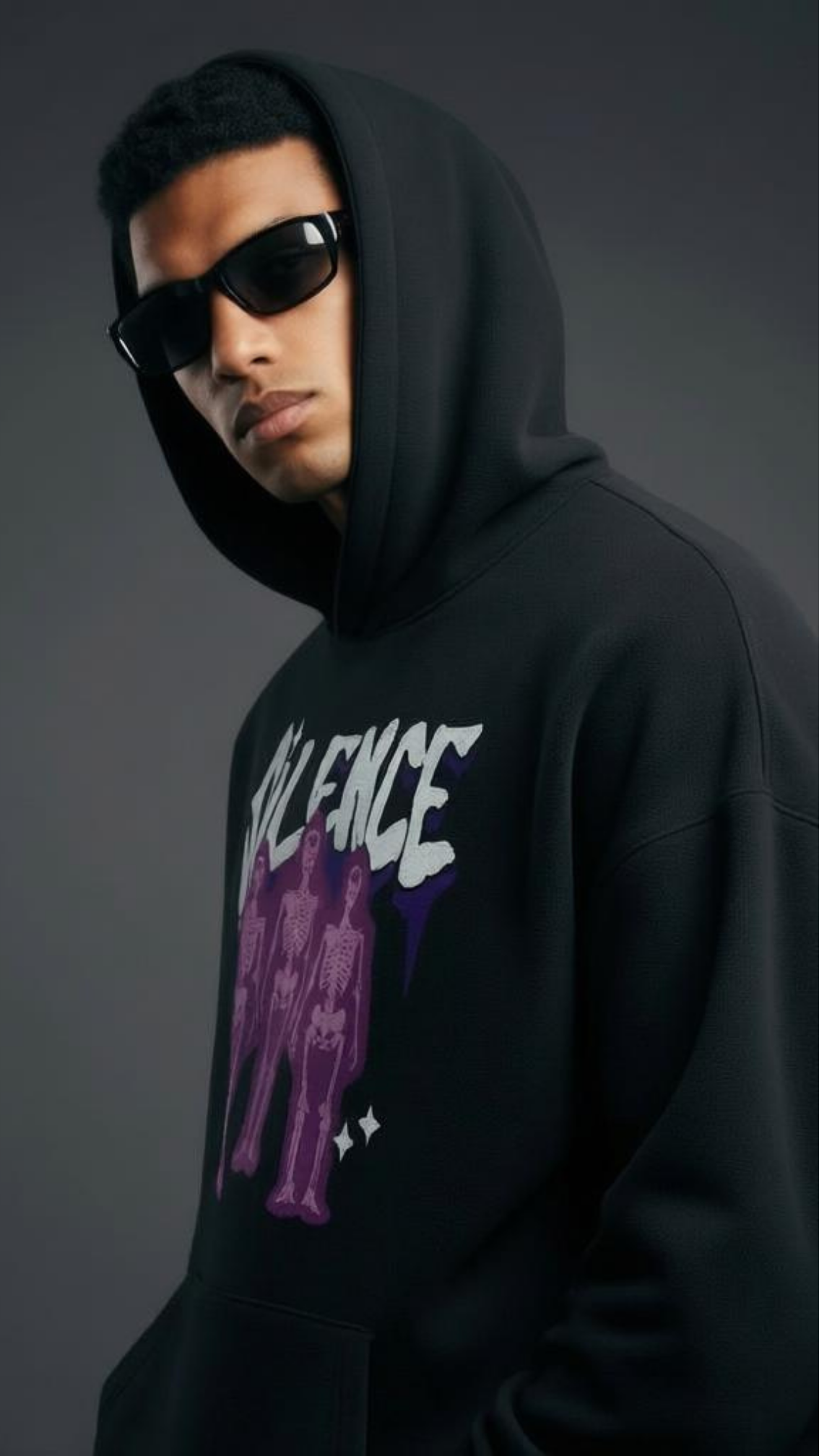 Silence Never Lonely Drop shoulder Hoodie
