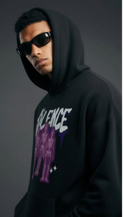 Silence Never Lonely Drop shoulder Hoodie