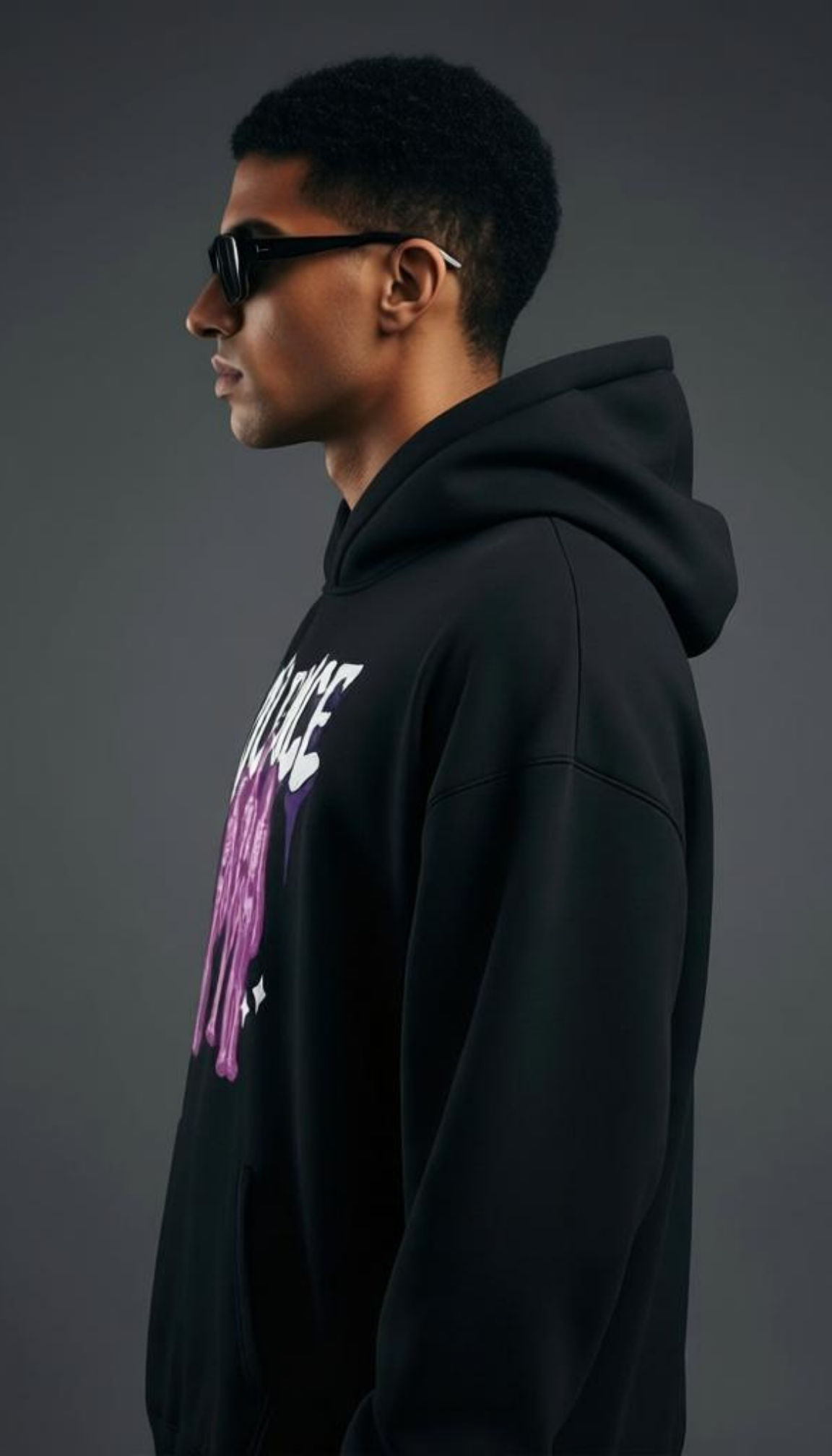 Silence Never Lonely Drop shoulder Hoodie