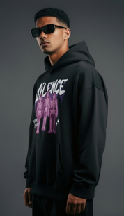 Silence Never Lonely Drop shoulder Hoodie