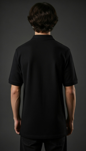 Black Essential Polo Tee