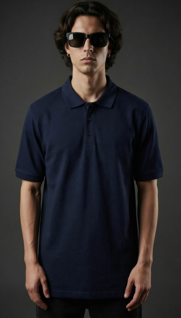 Navy Blue Essential Polo Tee