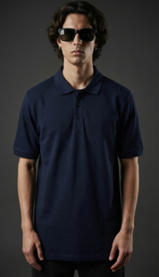 Navy Blue Essential Polo Tee