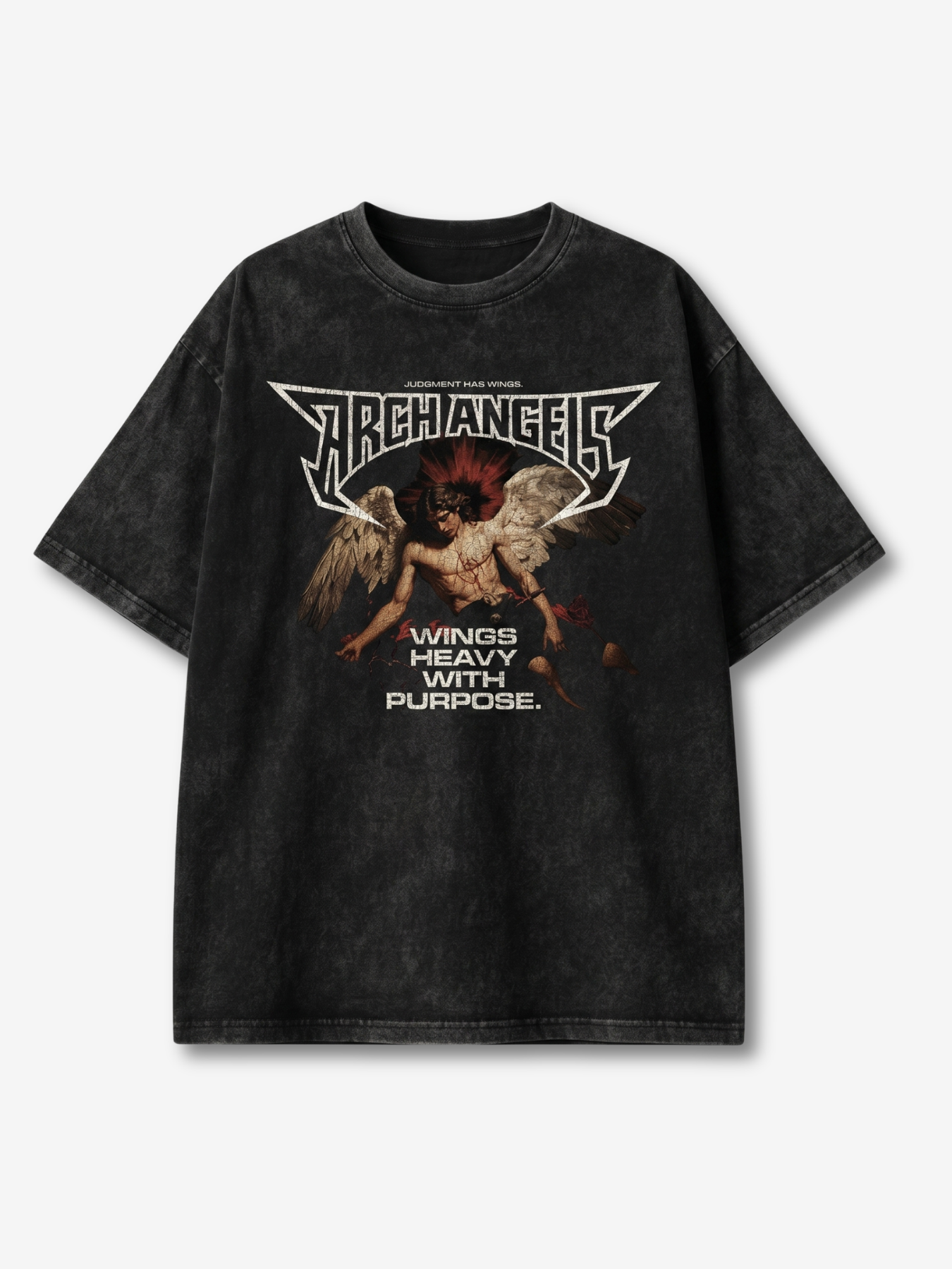 Wings of Purpose Acid Wash Tee