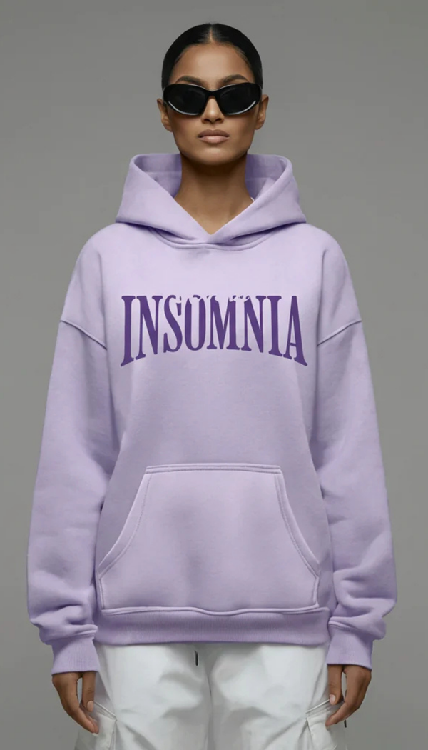 Insomnia Lavender Drop Shoulder Hoodie