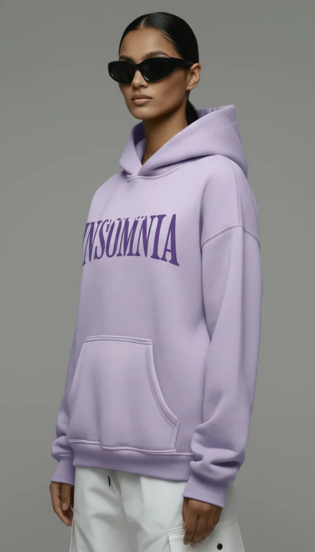 Insomnia Lavender Drop Shoulder Hoodie