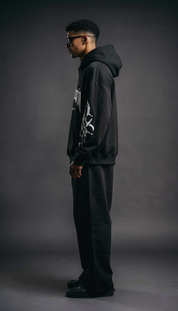 Silent Steppin Oversize Black Hoodie