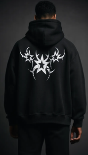 Silent Steppin Oversize Black Hoodie