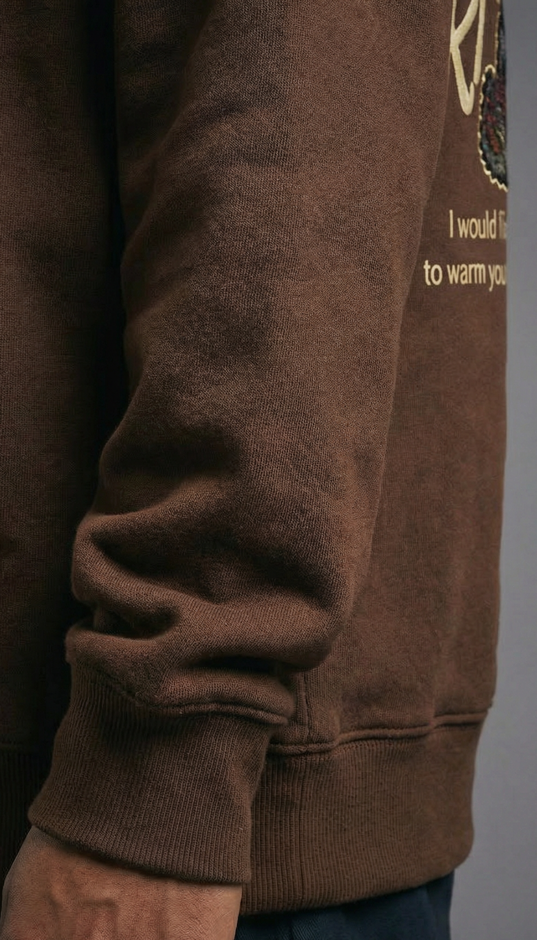 Rave Rabbit Oversize Brown Hoodie