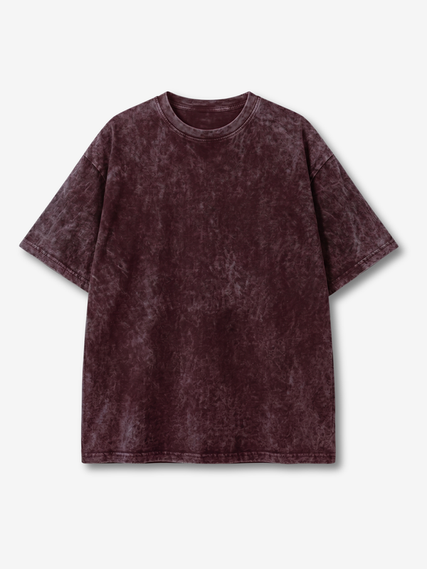 Maroon Acid Wash Tee