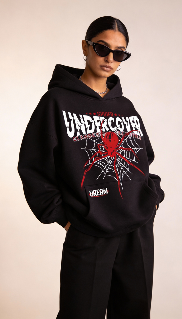Undercover Spider Black Oversize Hoodie
