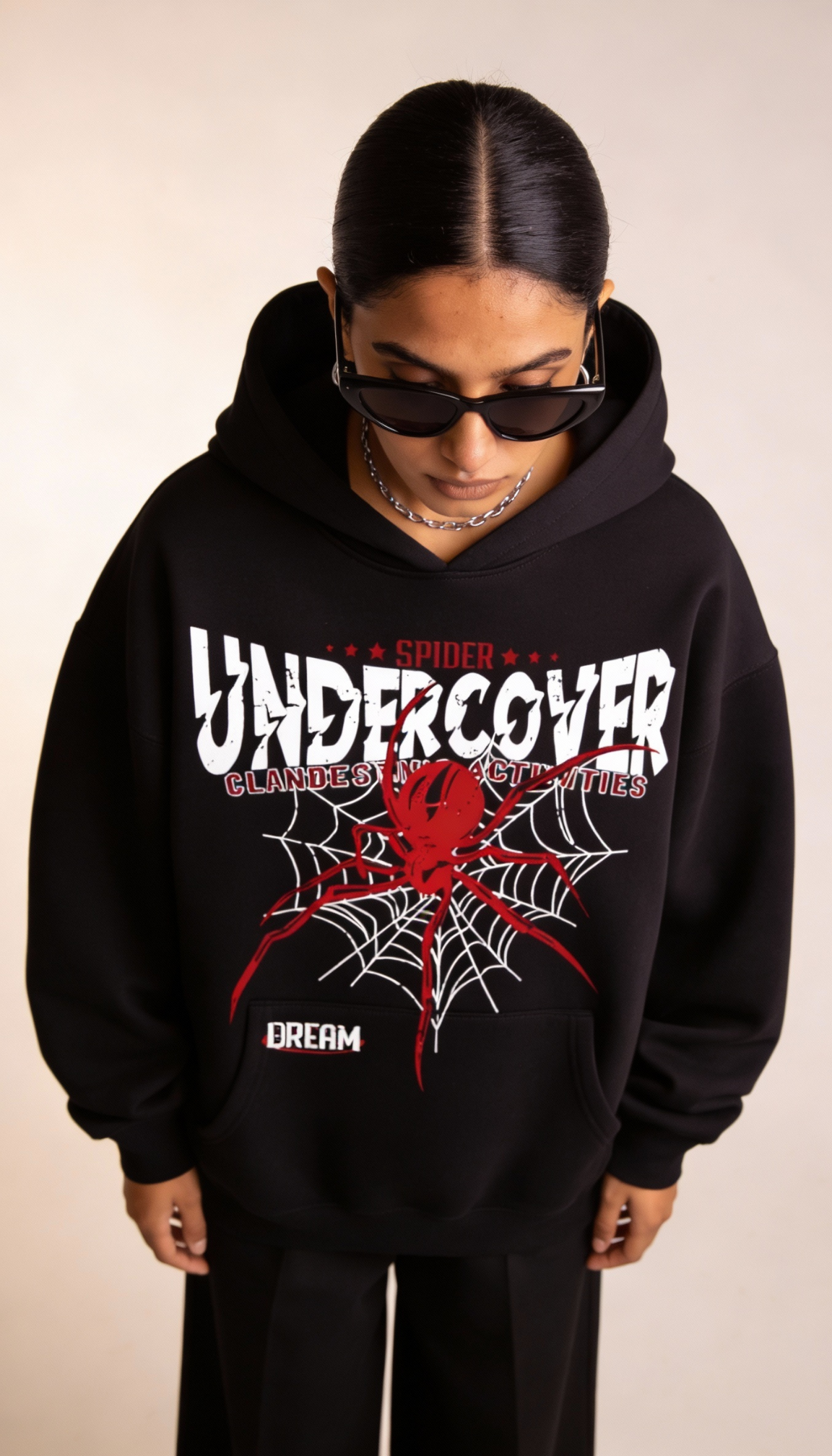 Undercover Spider Black Oversize Hoodie