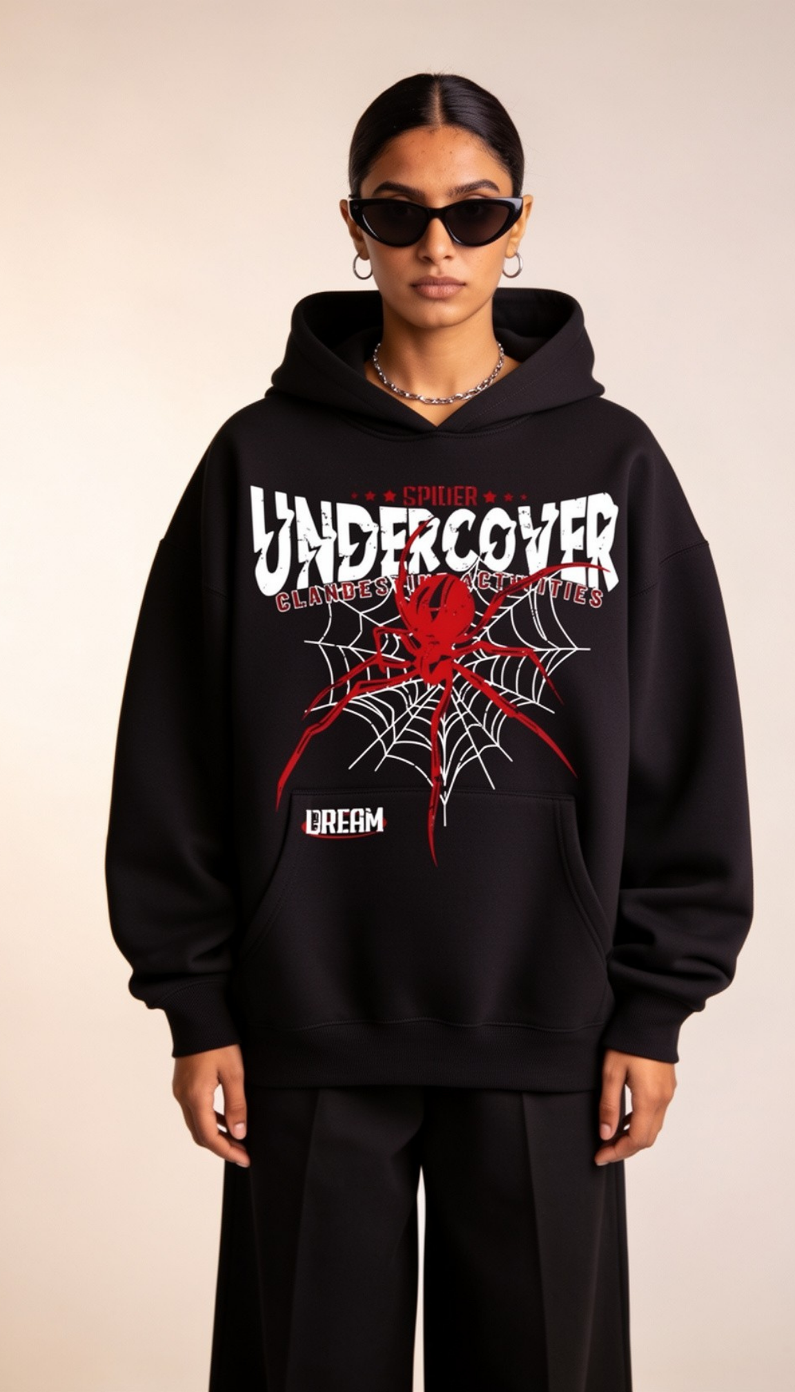 Undercover Spider Black Oversize Hoodie