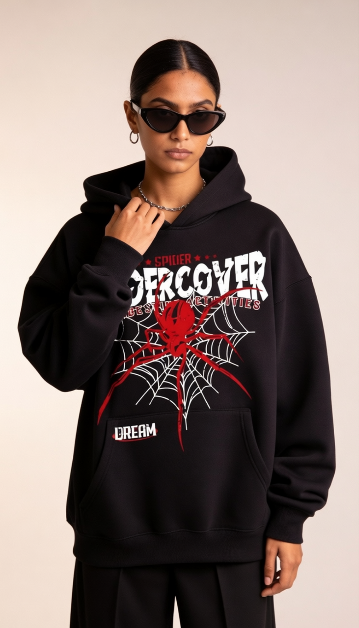 Undercover Spider Black Oversize Hoodie