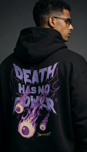 Death has No Power Black Oversize Hoodie