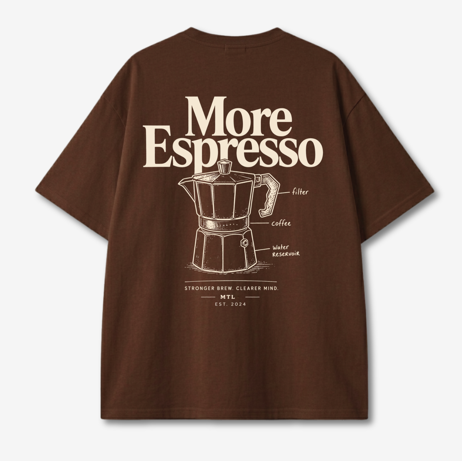 More Espresso Brown Relaxed fit Tee