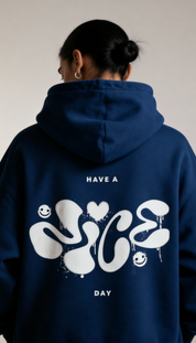 Have a Nice day Royal blue Oversize Hoodie