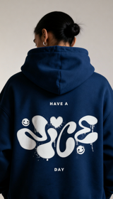 Have a Nice day Royal blue Oversize Hoodie