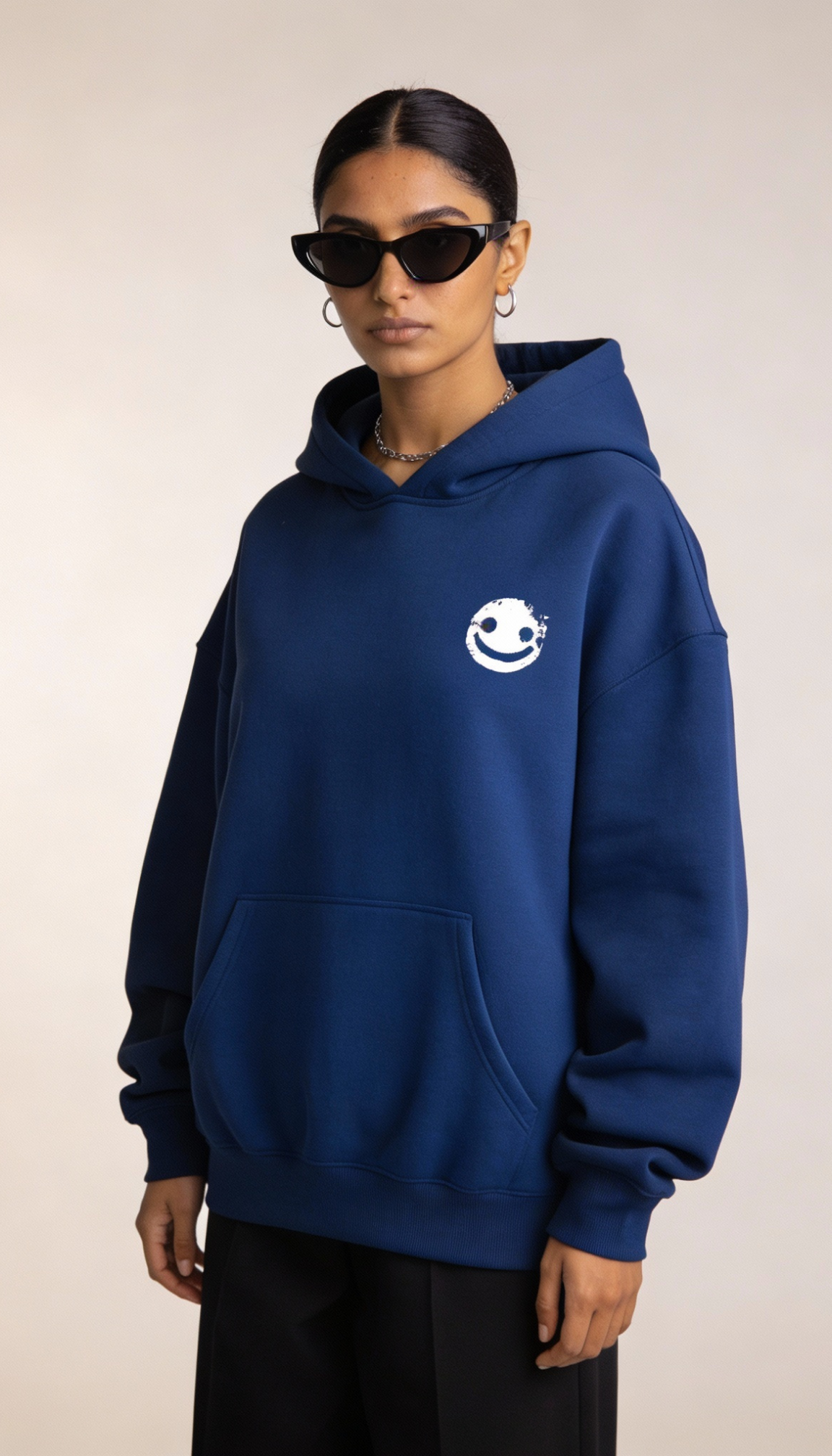 Have a Nice day Royal blue Oversize Hoodie