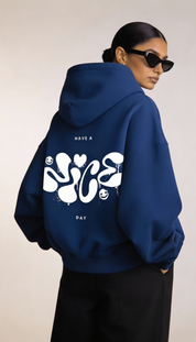 Have a Nice day Royal blue Oversize Hoodie