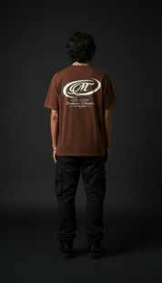 Chrome Emblem – Mocha Oversized Tee