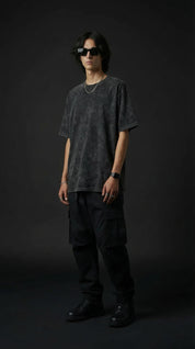 Black Acid Wash oversize Tee