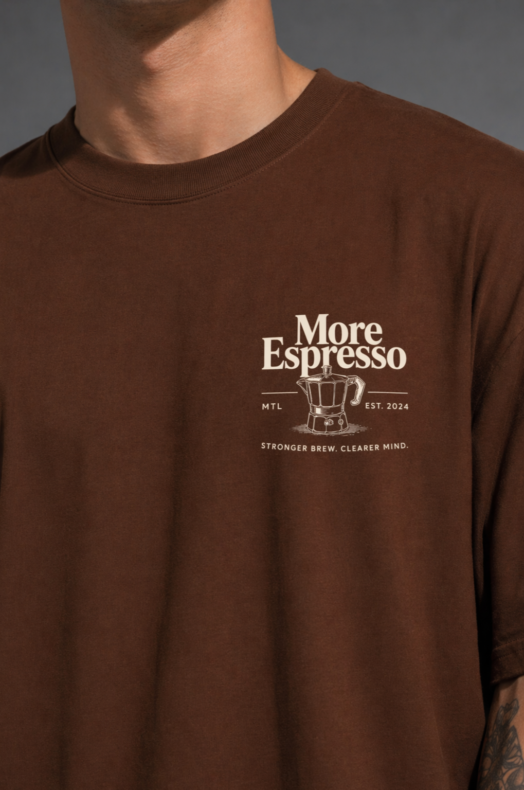 More Espresso Brown Relaxed fit Tee