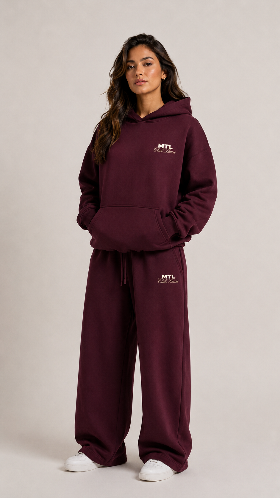 MTL Maroon Dropshoulder Hoodie
