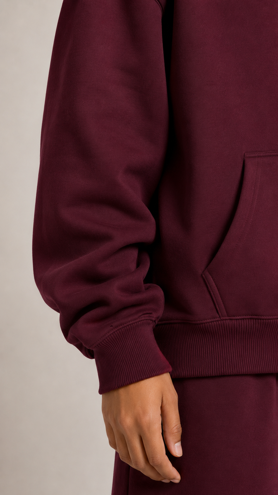 MTL Maroon Dropshoulder Hoodie