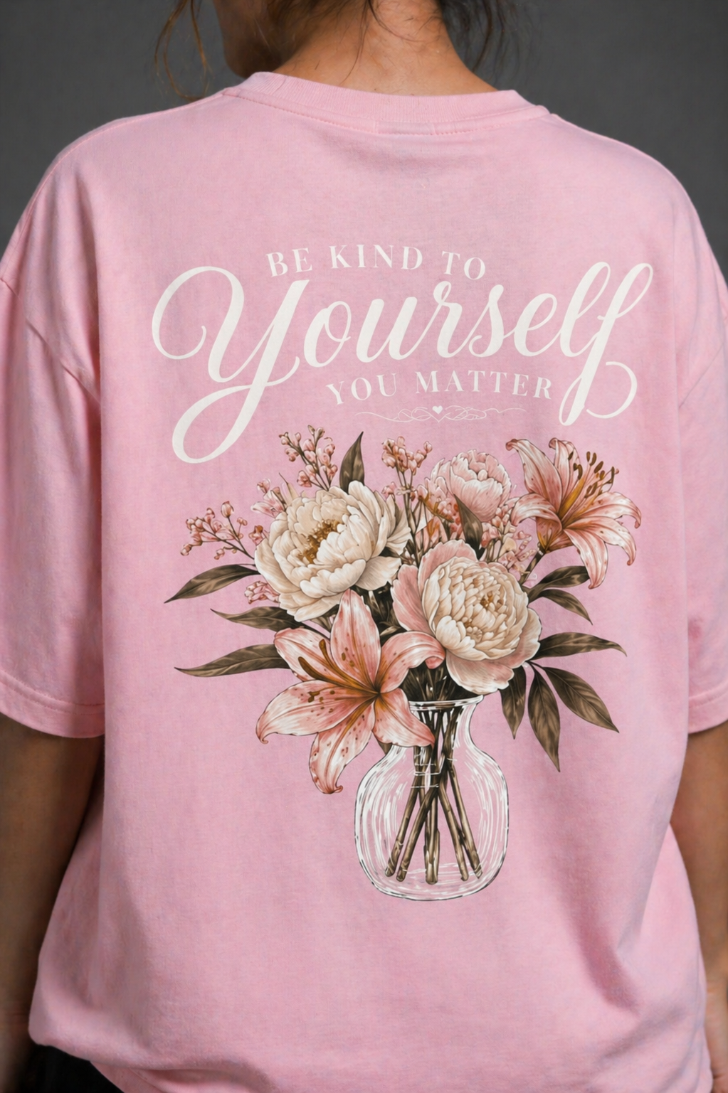 Yourself First Baby Pink Tee