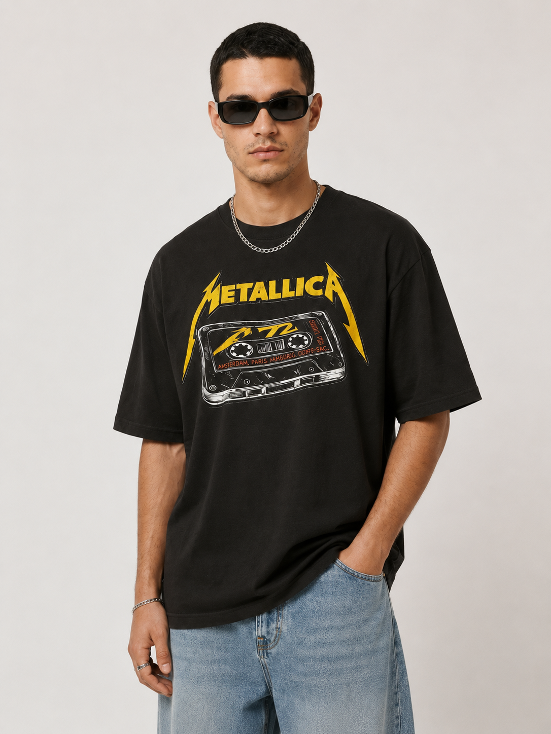 Metallica Retro Tape Oversize Tee