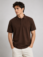Espresso Brown Essential Polo Tee