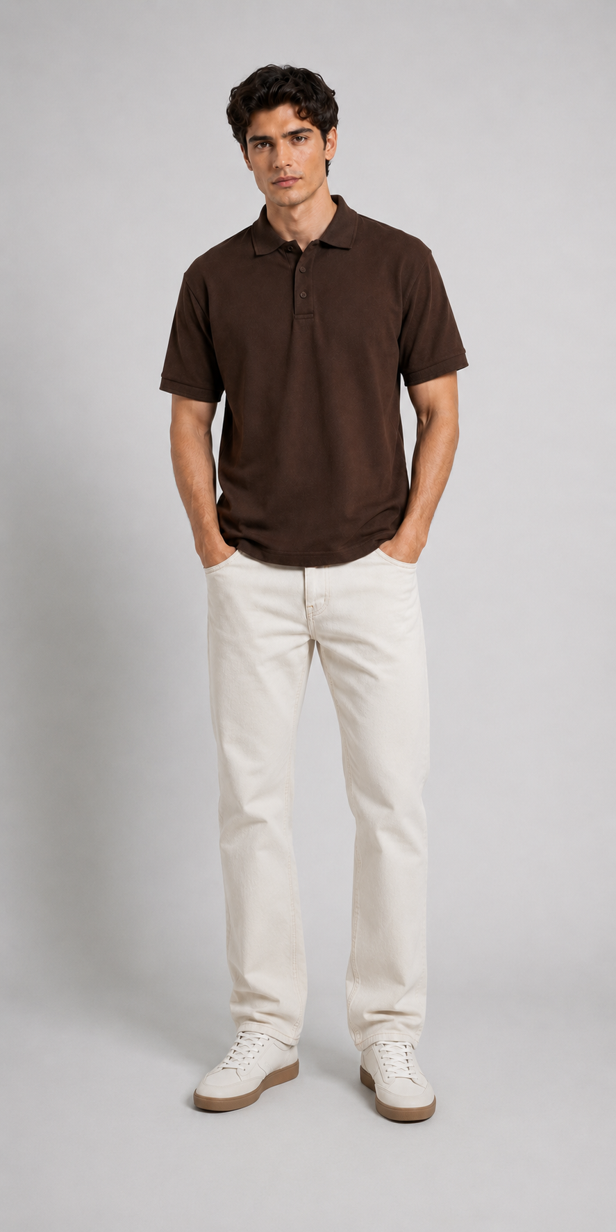 Espresso Brown Essential Polo Tee