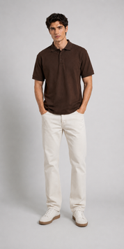 Espresso Brown Essential Polo Tee