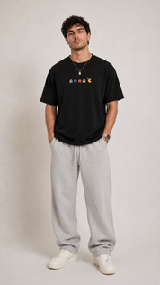 Pac Man Embroidered Oversize Tee