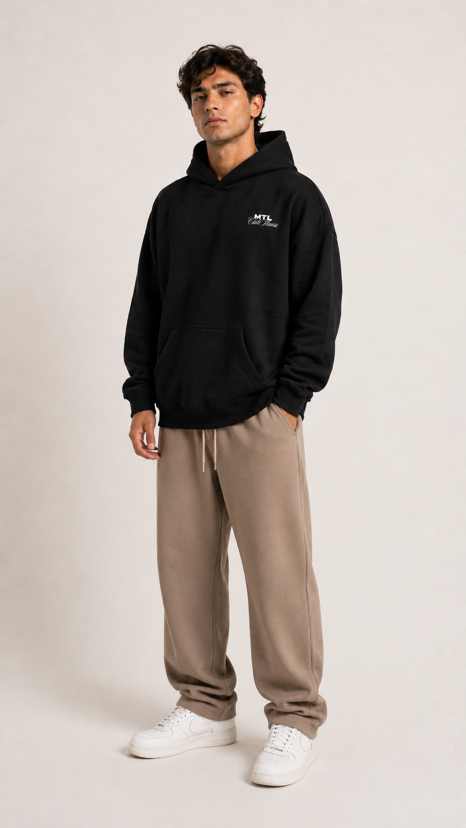 MTL Black Dropshoulder Hoodie