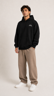 MTL Black Dropshoulder Hoodie