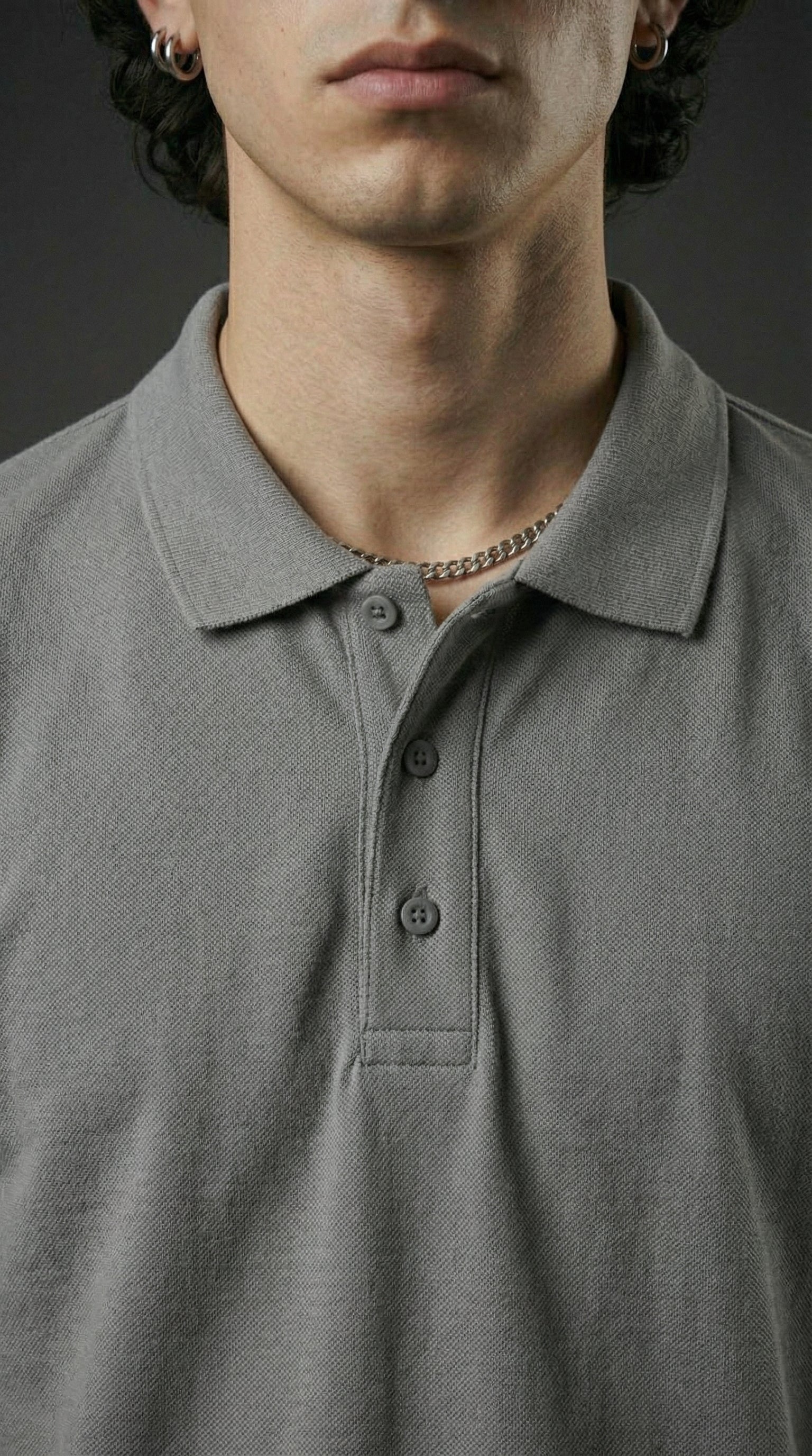 Grey Essential Polo