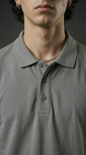 Grey Essential Polo