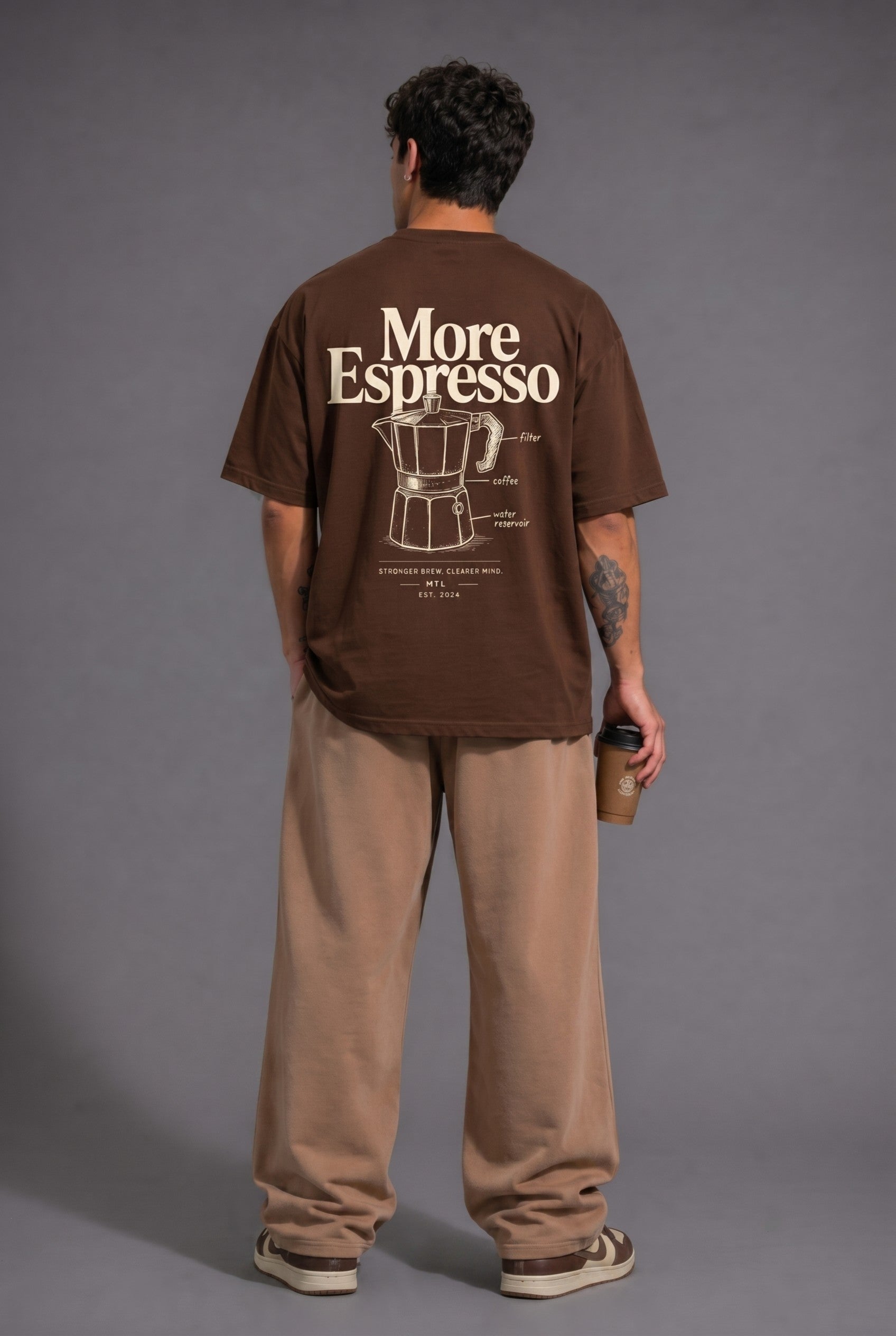 More Espresso Brown Relaxed fit Tee