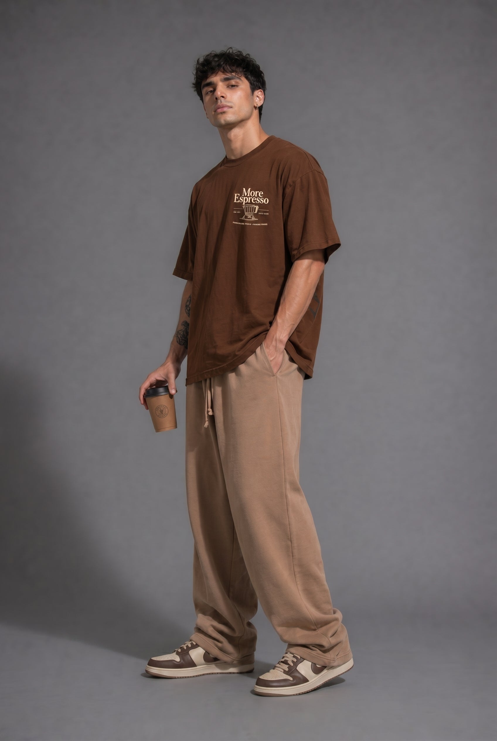 More Espresso Brown Relaxed fit Tee