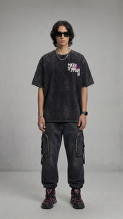 Make it Happen Acid Wash oversize T shirt