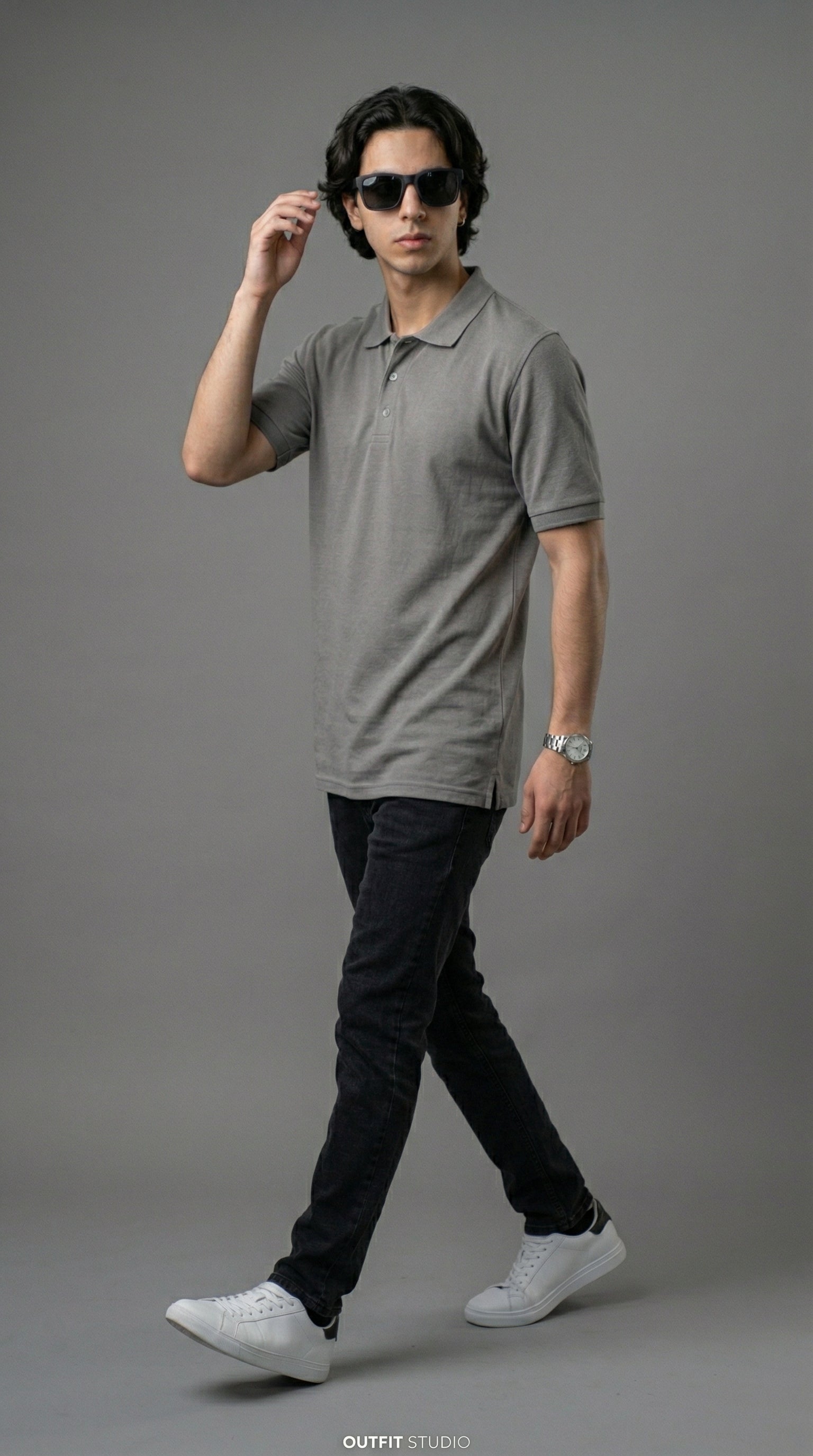 Grey Essential Polo