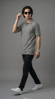 Grey Essential Polo