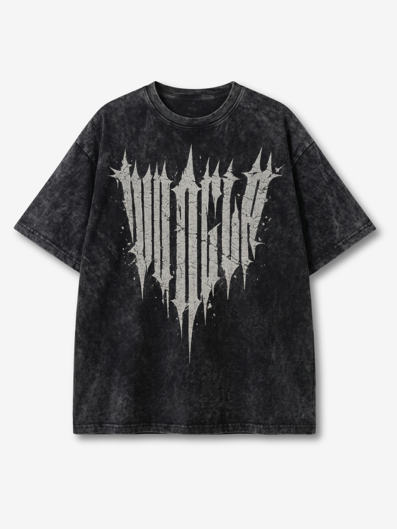 Obsidian Thorn Tee Black Acid Wash
