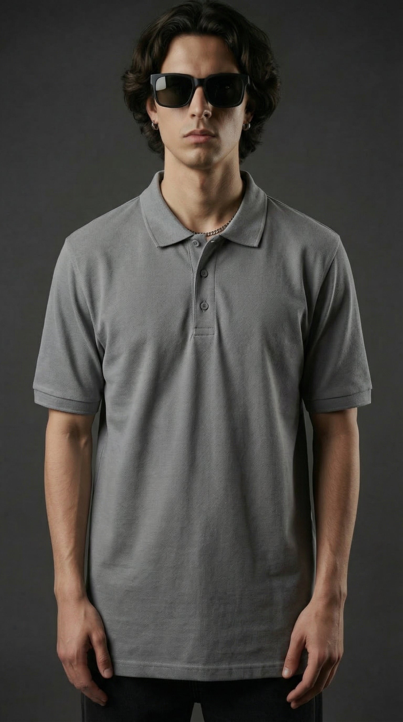 Grey Essential Polo