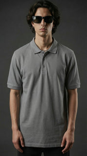 Grey Essential Polo