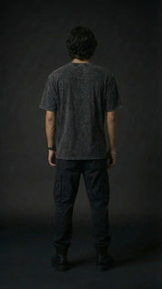 Black Acid Wash oversize Tee
