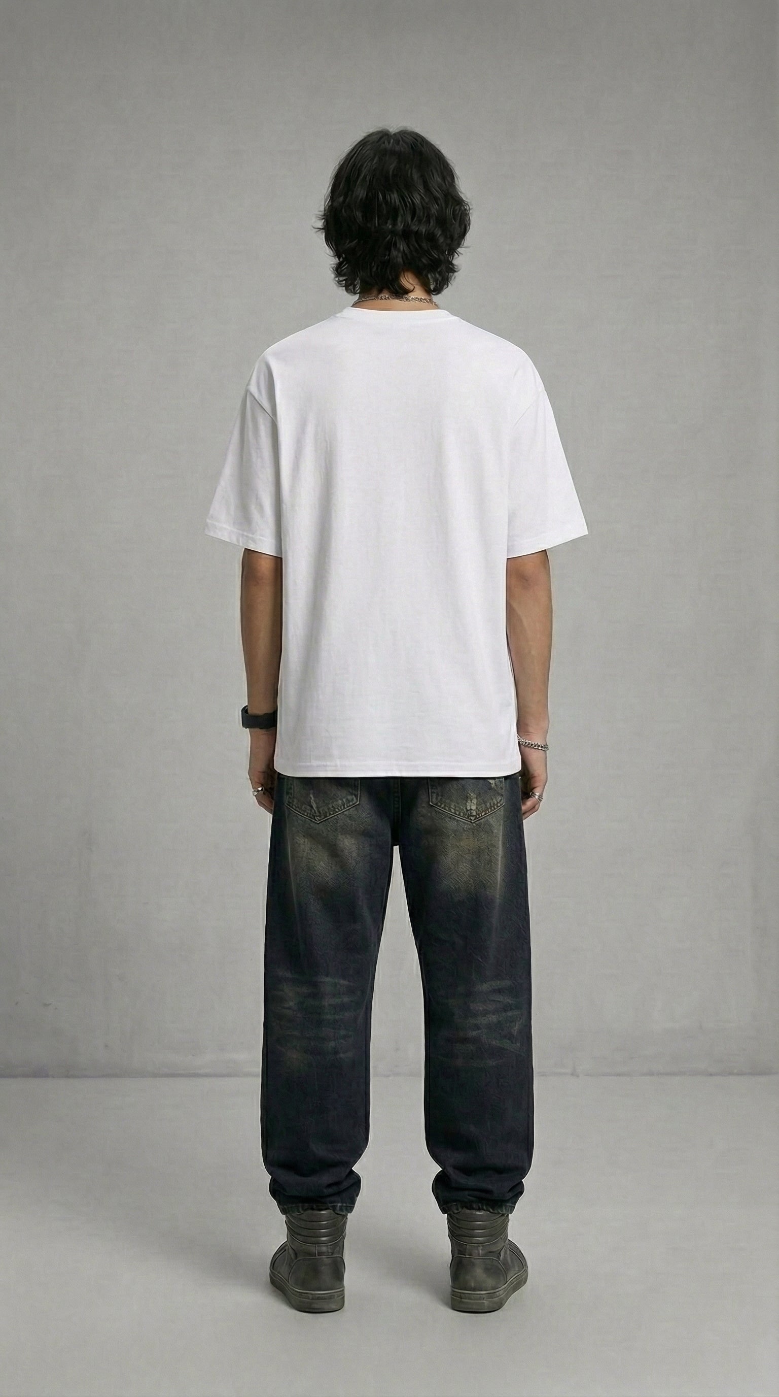 Pixel Perfect White Oversize Tee