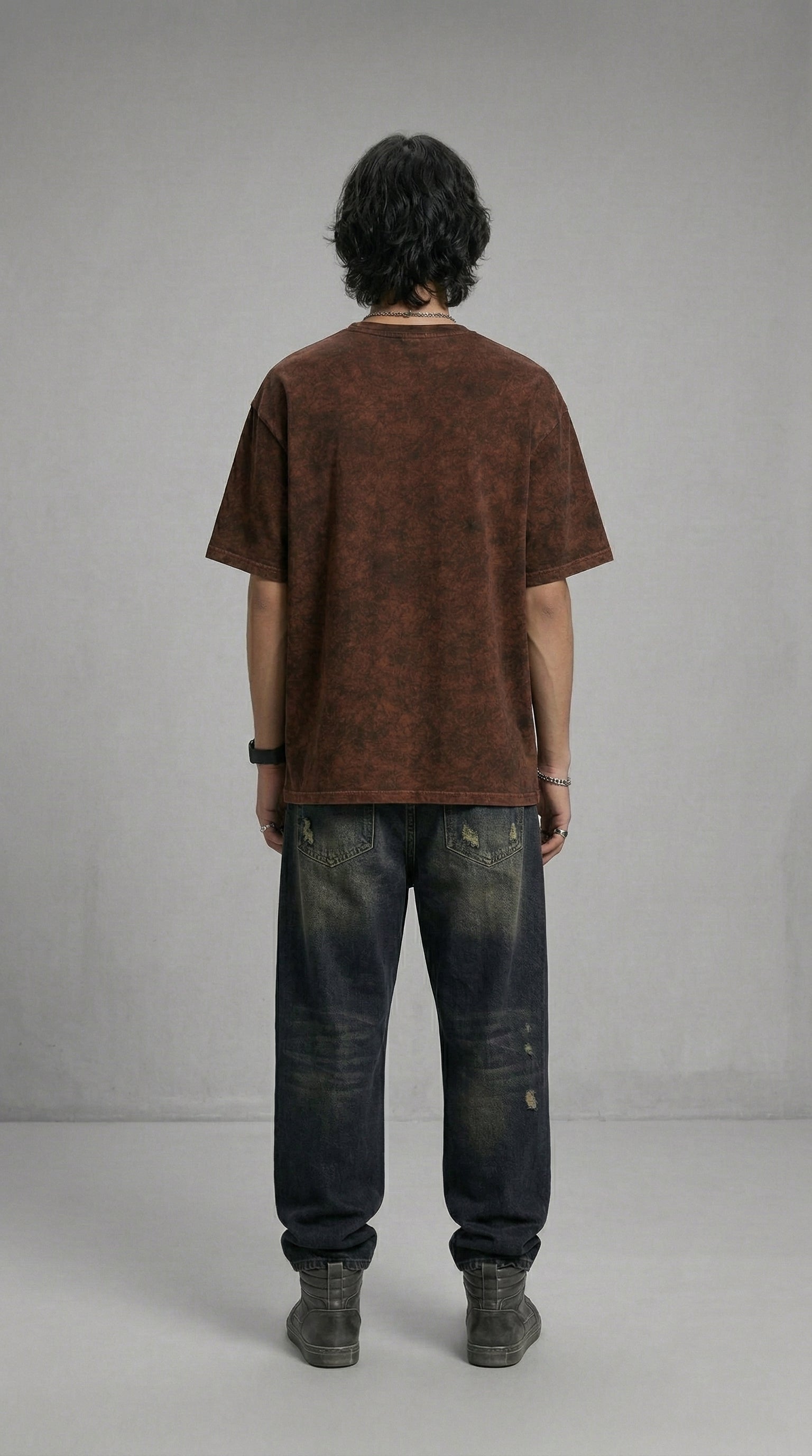 Brown Acid Wash Tee